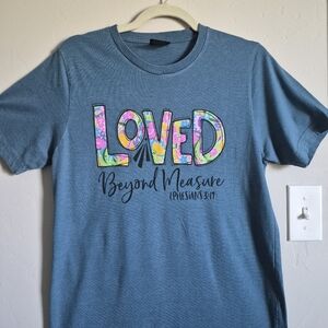 Loved Beyond Measure Blue Graphic Tee